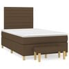 vidaXL Box Spring Bed with Mattress Dark Brown 120x200 cm Fabric