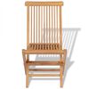 vidaXL Folding Garden Chairs 4 pcs Solid Teak Wood
