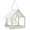 vidaXL Hanging Bird Feeder Steel White