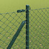vidaXL Chain Link Fence with Posts Green 1.5 x 25 m Steel