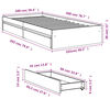 vidaXL Bed Frame with Drawers without Mattress Sonoma Oak 100x200 cm