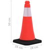 vidaXL Reflective Traffic Cones with Heavy Bases 4 pcs 50 cm