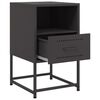 vidaXL Bedside Cabinet Black 36x39x60.5 cm Steel