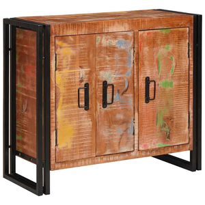 vidaXL Sideboard with Doors Brown Solid Reclaimed Wood and Metal