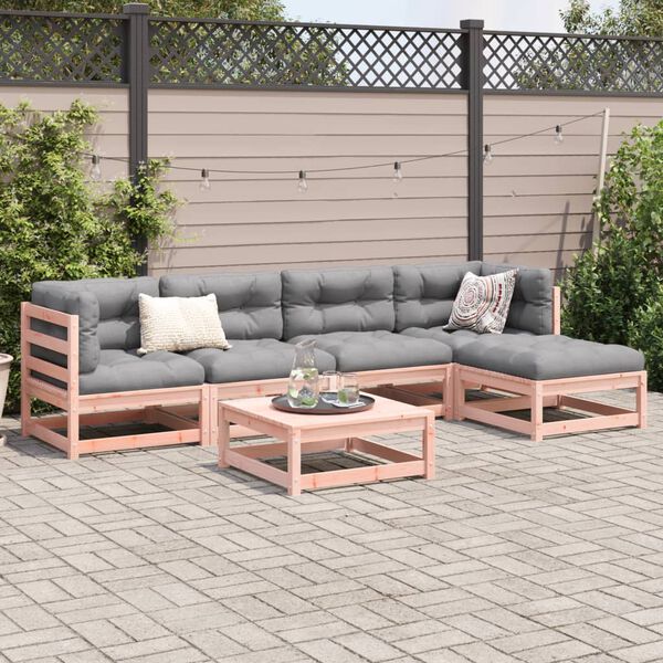 vidaXL 6 Piece Garden Sofa Set Solid Wood Douglas Fir