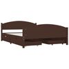 vidaXL Bed Frame without Mattress Dark Brown 160x200 cm Solid Wood
