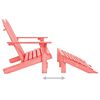 vidaXL 2-Seater Garden Adirondack Chair&Ottoman Fir Wood Pink