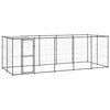 vidaXL Outdoor Dog Kennel Steel with Roof 12,1 m&sup2;