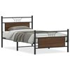 vidaXL Bed Frame without Mattress Brown Oak 100x190 cm Engineered Wood