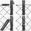 vidaXL Fence Post Grey 10 x 1.6 m (60 x 60 mm mesh) Steel and PVC