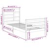 vidaXL Bed Frame without Mattress White Solid Wood 90x200 cm