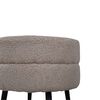 Venture Home Pouffe Pot 40x40x40 cm Teddy Beige and Black