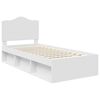 vidaXL Bed Frame with Headboard White 90 x 190 cm Solid Pine Wood