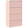vidaXL Storage Cabinet 2 pcs Pink 80 x 40 x140 cm Steel