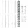 vidaXL Fence with Post Silver 1.6 x 25 m Steel
