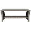 vidaXL Coffee Table Grey 100x50x40 cm Poly Rattan