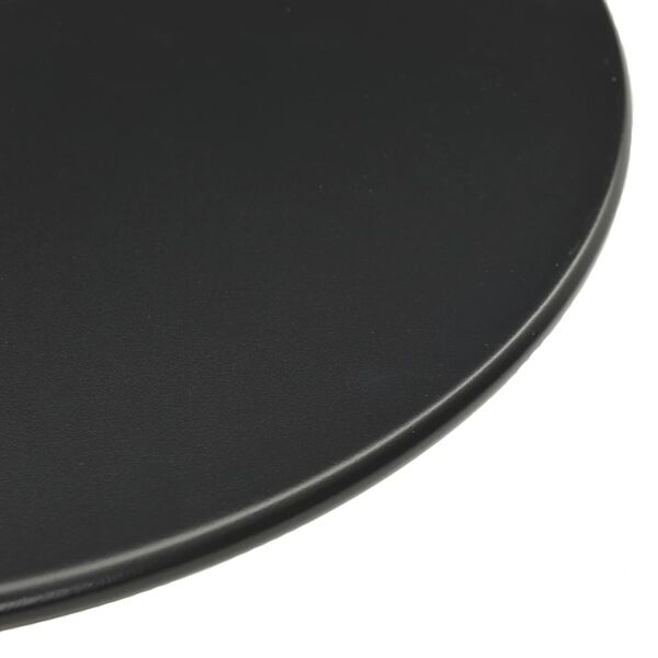 vidaXL Garden Table Round Black &Oslash;50x72 cm Steel