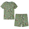 Kids'Pyjamas with Short Sleeves Light Khaki 116