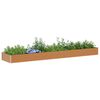 vidaXL Garden Raised Bed 485 x 100 x 36 cm Galvanised Steel