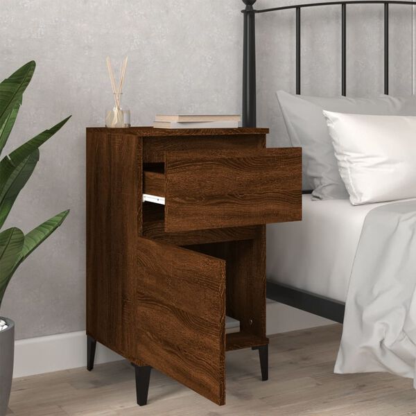 vidaXL Bedside Cabinets 2 pcs Brown Oak 40x35x70 cm