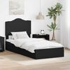 vidaXL Storage Bed with Headboard Black 75 x 190 cm Engineered Wood