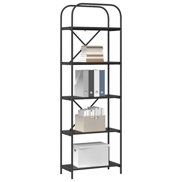 vidaXL Bookshelf Black Oak 60 x 30 x 183 cm Engineered wood