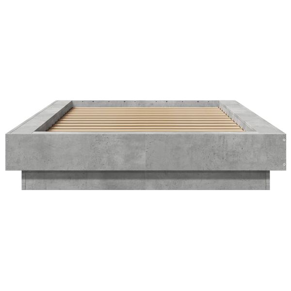 vidaXL Bed Frame without Mattress Concrete Grey 90x200 cm