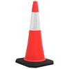 vidaXL Reflective Traffic Cones with Heavy Bases 10 pcs 75 cm