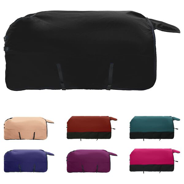 vidaXL Horse Blanket Full Black 85 cm Polyester