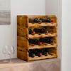 vidaXL Wine Racks 4 pcs for 16 Bottles Solid Mahogany Wood
