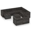 vidaXL 10 Piece Garden Lounge Set Grey Impregnated Pinewood