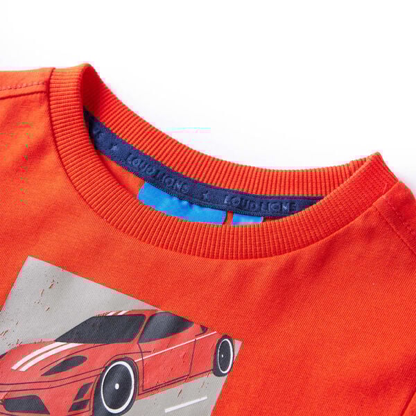 Kids' T-shirt with Long Sleeves Bright Orange 116