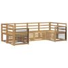 vidaXL Outdoor Sofa Set 6 pcs White 245 x 128.5 x 73 cm