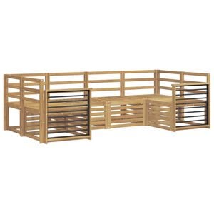 vidaXL Outdoor Sofa Set 6 pcs White 245 x 128.5 x 73 cm