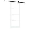 vidaXL Sliding Door ORKDAL White and Black 93 x 211 cm