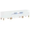 vidaXL 3 Piece LED TV Cabinet High Gloss White Engineered Wood