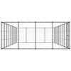 vidaXL Outdoor Dog Kennel Steel 43.56 m²
