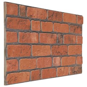 vidaXL Wall Panels 10 pcs 100 x 50 cm Terracotta EPS Foam