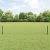 vidaXL Fence with Post Green 0.4 x 25 m Steel and PVC