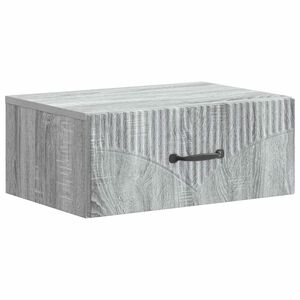 vidaXL Wall-Mounted Bedside Cabinet Grey Sonoma 49 x 34.5 x 20 cm
