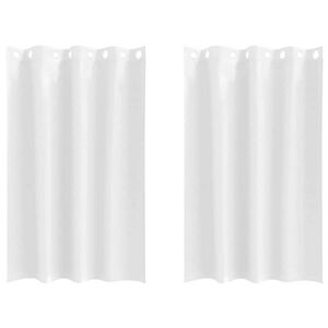 vidaXL Blackout Curtains with Rings 2 pcs Pure White 175 x 140 cm