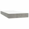 vidaXL Pocket Spring Bed Mattress Medium Light Grey 100x190x20 cm Twin Velvet