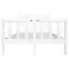 vidaXL Bed Frame without Mattress White Solid Wood 140x200 cm (810083+814095)
