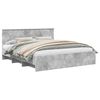 vidaXL Bed Frame Concrete Grey 180 x 200 cm Engineered Wood