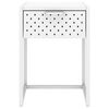 vidaXL Nightstand White 38x35x54 cm Steel