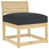 vidaXL Pallet Cushion for suitable for Seat Black 80 x 80 x 12 cm