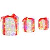 vidaXL Gift Box Decoration 3 pcs Colourful 20 x 20 x 21 cm Acrylic