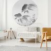 WallArt Wallpaper Circle Two Goldfish 190 cm