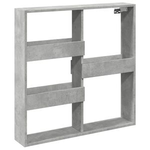 vidaXL Wall Cabinet Concrete Grey 80x15x80 cm Engineered Wood