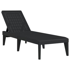 vidaXL Sun Lounger | Anthracite | Polypropylene | 186x60x29 cm